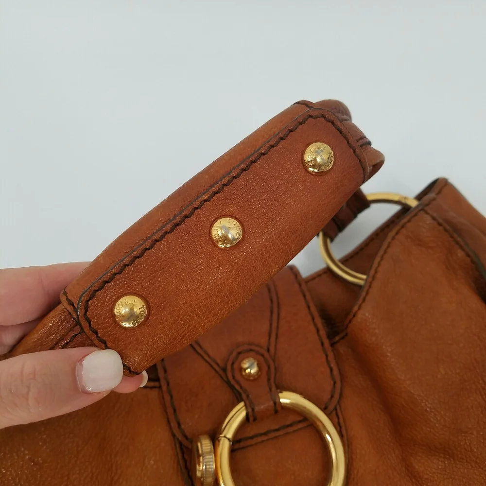 Tod's Peggy Hobo Shoulder Bag Brown Soft Leather